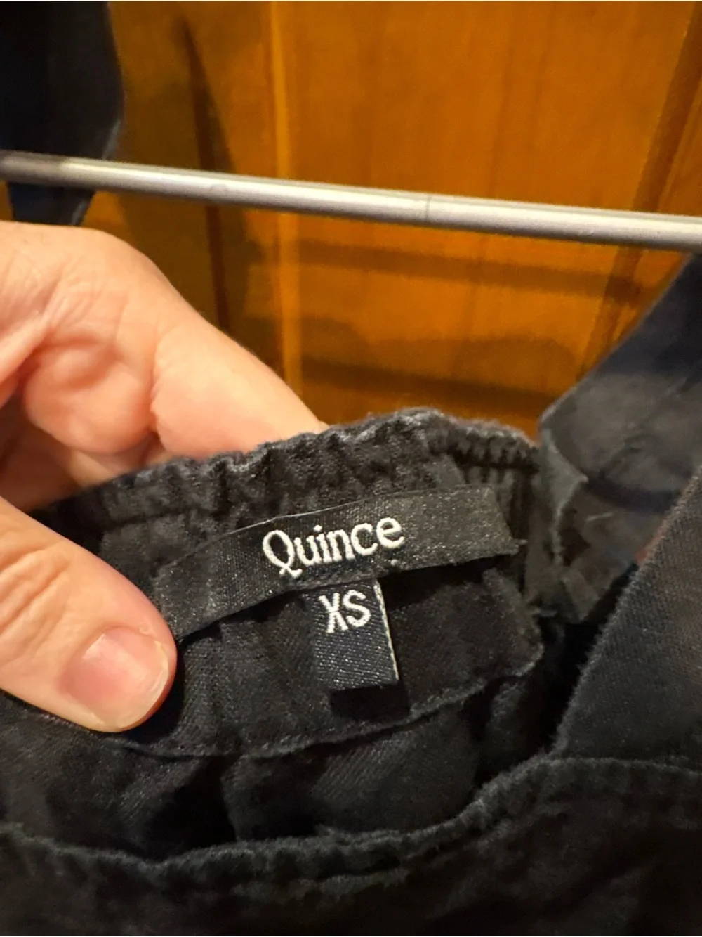Quince Women’s 100% European Linen Square Neck Jumpsuit Black XS